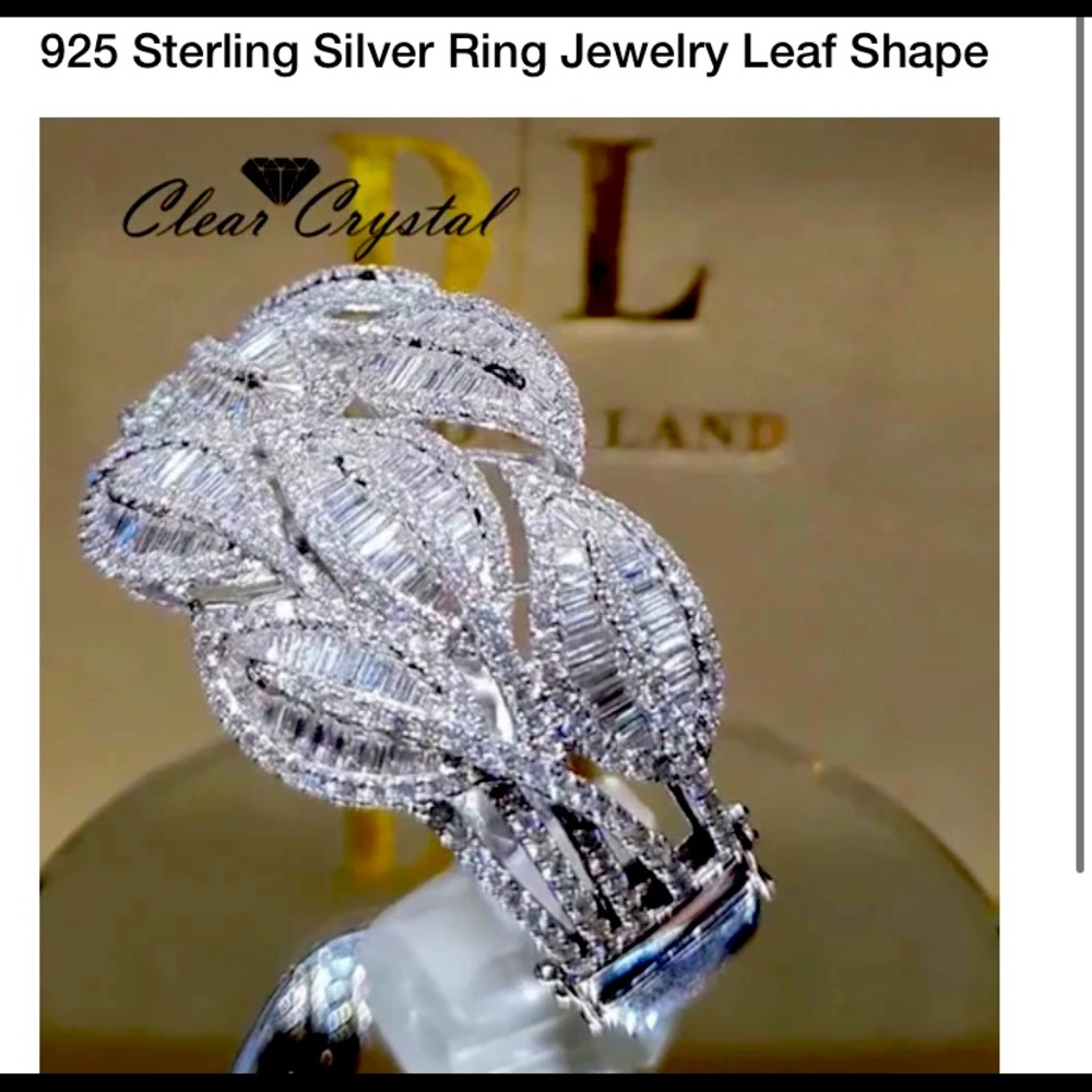 925 Sterling Silver Ring Jewelry Leaf Shape